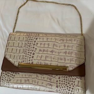 AUTHENTIC Antonio Melani pink snake skin like leather